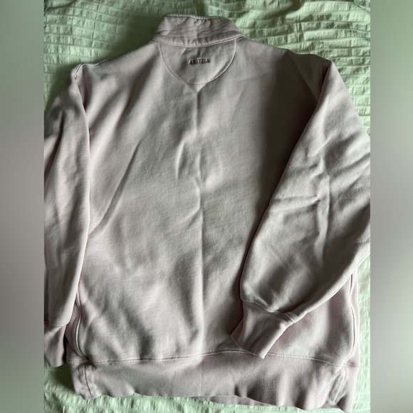 Aritzia Cozy Sweatfleece Boyfriend 1/2 Zip - Cupid Pink - Small - Picture 4 of 10